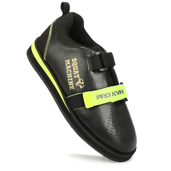 PRO_KVH_Weightlifting_Squat_Shoes,_Deadlift_Shoes,Weight_Lifting_Shoes_for_Heavy_Lifting_Weight_Training,Fitness_Cross-Trainer_Barefoot_&_Minimalist_Sneakers_Gym_Training_Shoes_for_Men_Black-Parrot_(12UK/IND)