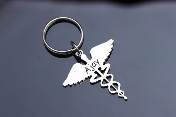 Doctor_Logo_with_Name_Customized_Keychain_(Pack_Of_2_Piece)