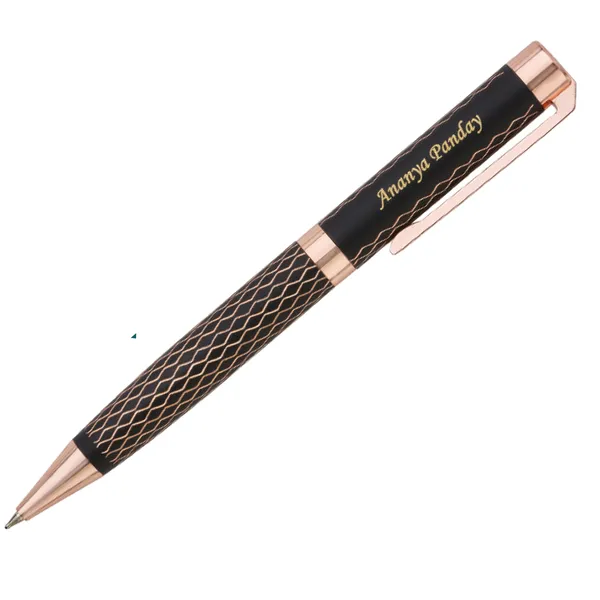 Black_Rose_Gold_Designer_Twist_Ball_Pen_With_Name_Engraved_