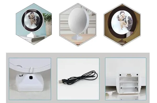 Plastic_Round_Magic_Mirror_Tabletop_Customized_Photo_Frame_(White)_