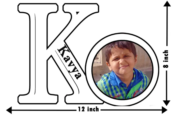 Multicolor_Initial_Letter_With_Name_&_Photo_Wooden_Frame_(Size_6_x_8_inch)