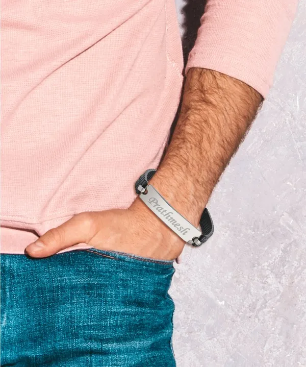 Multicolor_Black_Steel_Name_Engraved_Men'S_Bracelet_I_Personalised_Mens_Steel_&_Silver_Tone_Flat_Engraved_Bracelet_-_Gift_For_Men_-_Birthday,_Valentine,_Friendship_Day