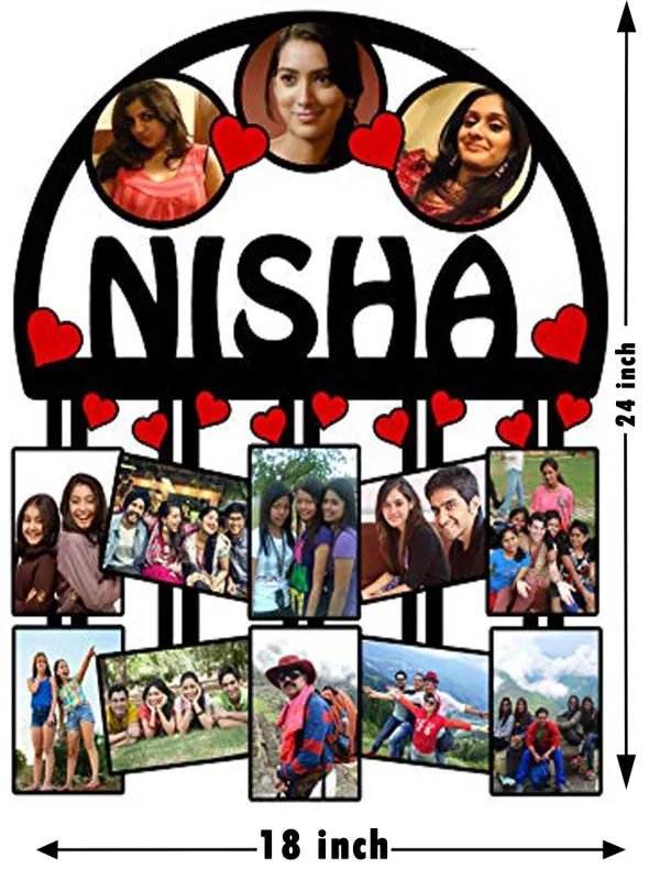 Multicolor_Customized_13_Photos_&_Name_Wood_Cutout_Collage_Photo_Frame