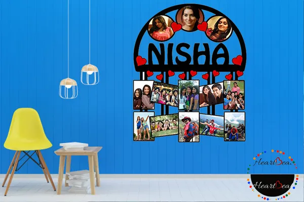 Multicolor_Customized_13_Photos_&_Name_Wood_Cutout_Collage_Photo_Frame