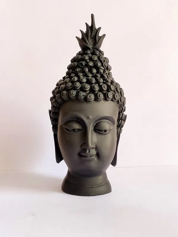 Black_Small_Buddha_Head_Buddha_Head_Show_Piece_For_Home_Decor_|_Antique_Buddha_Face_Statue_For_Room_Decor_|_Office_Table_Decorative_Item_|_Resin_Gautam_Buddha_Idol