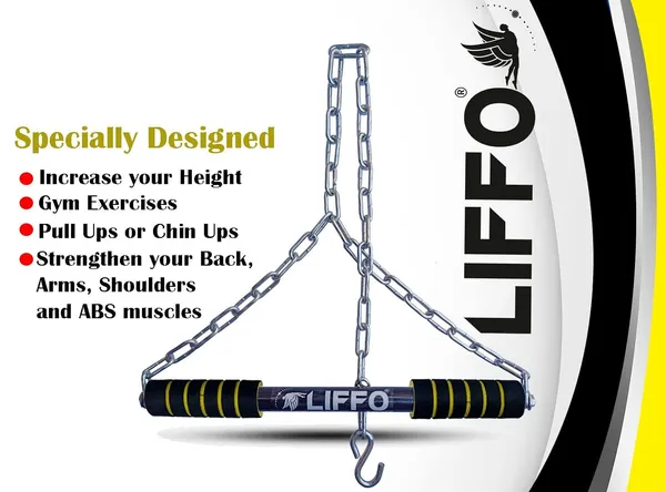 Liffo®_Height_Increase_Pull_Up_Bar_for_ChinUps_Hanging_Rod_for_Home/Gym_Use_for_Men_Kids_Boys_Adults_Fitted_with_Heavy_Duty_Chain_Sangal