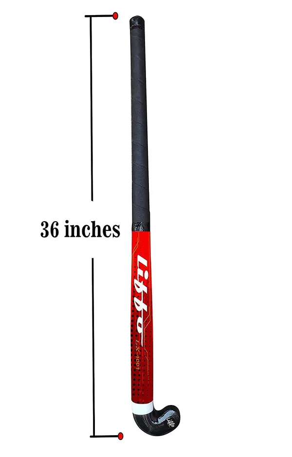 Red_LX-1001_Hockey_Sticks_For_Men_And_Women_Practice_And_Beginner_Level_With_1_Ball_And_1_Cover_(L-36_Inc)_Red