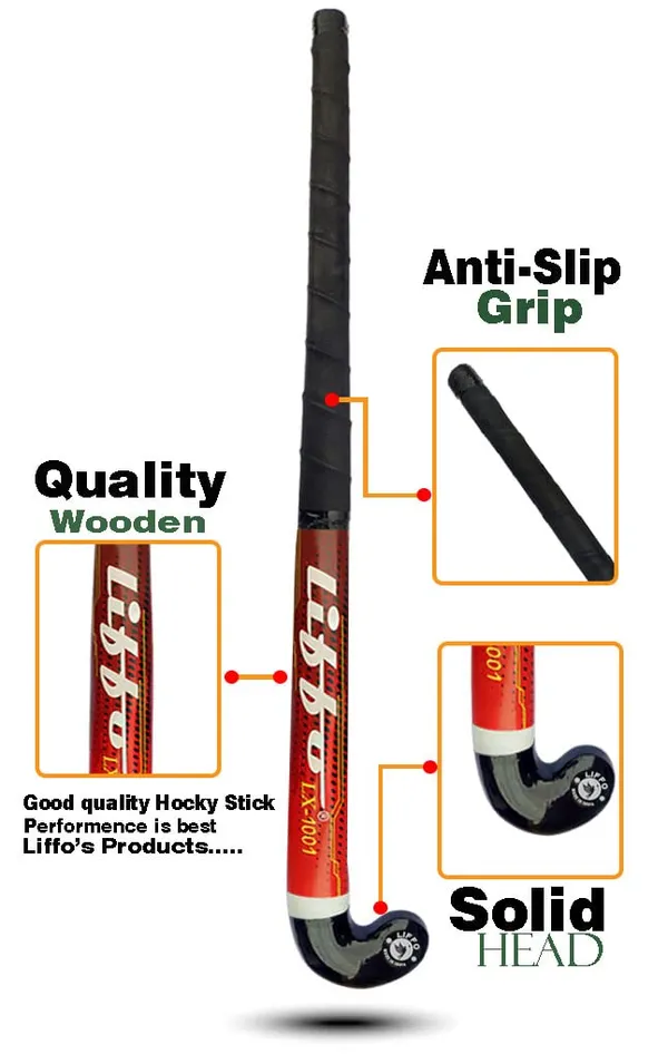LX-1001_Hockey_Sticks_for_Men_and_Women_Practice_and_Beginner_Level_with_Ball_(L-36_Inc)_Red