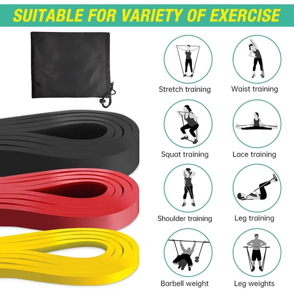 Liffo®_Resistance_Band_Kit_for_Workout_for_Men_and_Women,_7-60kg_Resistance_and_Pull_up_Band_for_Chin_Ups,_Durable_TPE_Loop_Bands_Toning_Bands_for_Home_Gym_Fitness,_Gym_Equipment_(Multicolor)_1Pcs