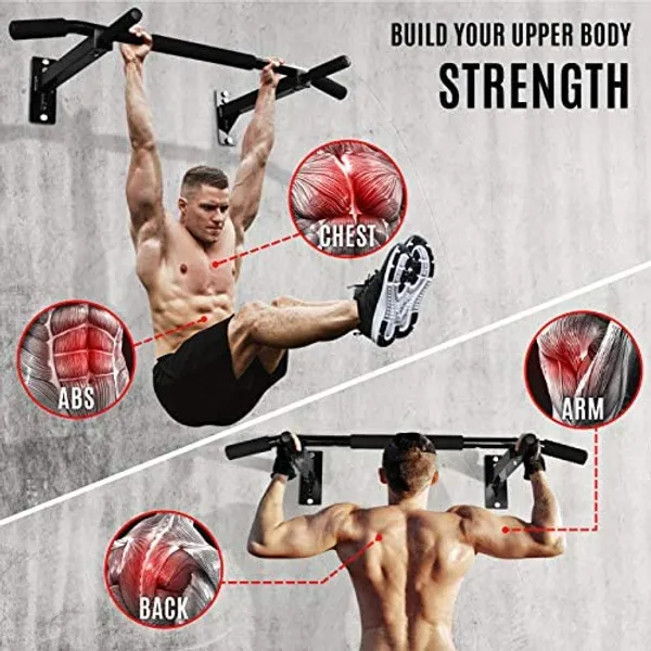 Black_Wall_Mounted_Pull_Up_Bar/Chin_Up_Bar(Black)_for_Home