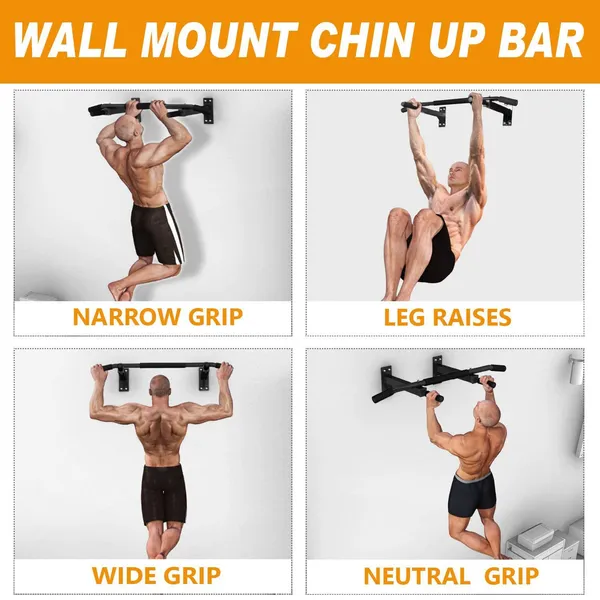 Black_Wall_Mounted_Pull_Up_Bar/Chin_Up_Bar(Black)_for_Home
