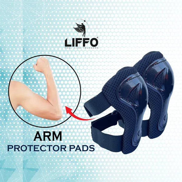 Liffo®_Protective_Skating_Guard_Kit_for_Skating,_Cycling,_Running_for_Kids,Boys,Girls,(6-18years)(Black)