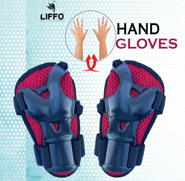Liffo®_Protective_Skating_Guard_Kit_for_Skating,_Cycling,_Running_for_Kids,Boys,Girls,(6-18_years)_(Red)