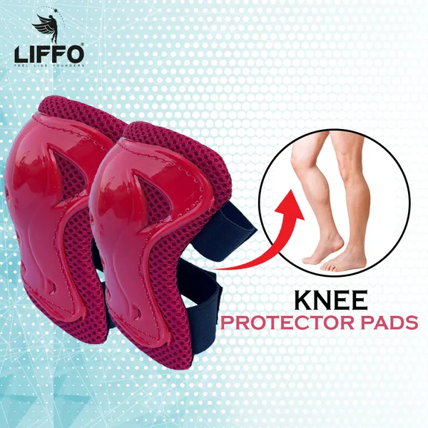 Liffo®_Protective_Skating_Guard_Kit_for_Skating,_Cycling,_Running_for_Kids,Boys,Girls,(6-18_years)_(Red)