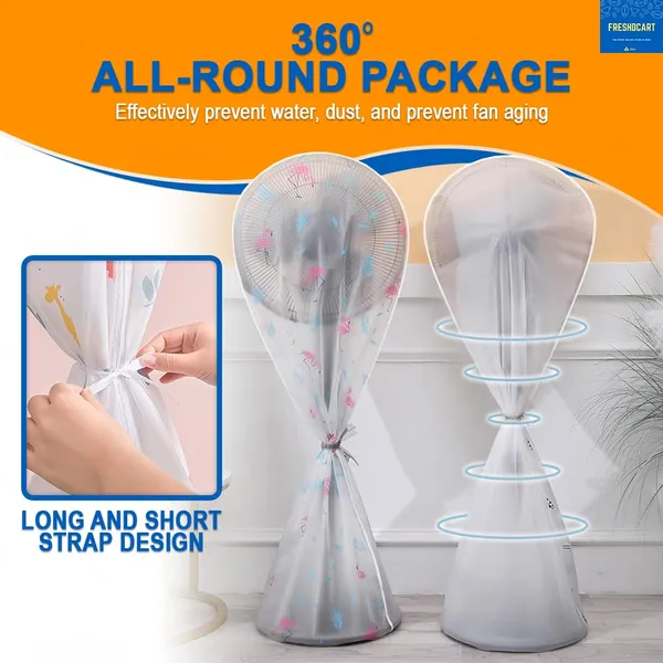 FreshDcart_Universal_Fan_Dust_Cover,_Dust-Proof_&_Waterproof_Electric_Fan_Protector,_Adjustable_Node,_for_Pedestal,_Floor_and_Table_Fans,_(Multicolor,_Pack_of_1)