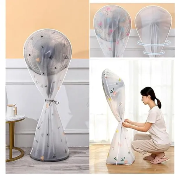 Karomouj_Waterproof_Dustproof_Washable_Fan_Cover_with_Adjustable_Node,_Standing_Round_Fan_Protective_Cover,_(Multicolor,_Pack_of_1)