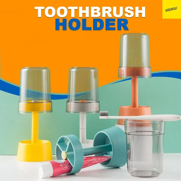 2_in_1_Toothbrush_Holders_|_Toothbrush_Organizer_|_Multifunctional_Toothpaste_Stand_with_3_compartments_&_Cover,_for_Easy_Bathroom_Storage_(Multicolor,_Pack_of_1)