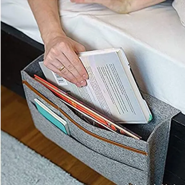 Bedside_Pocket_Caddy_Bed_Organizer,_Pocket_Organiser_Inside_with_5_Pockets_for_Organizing_Tablet_Magazine_Phone_Small_Things_Holder_(Grey,_Pack_Of_1)
