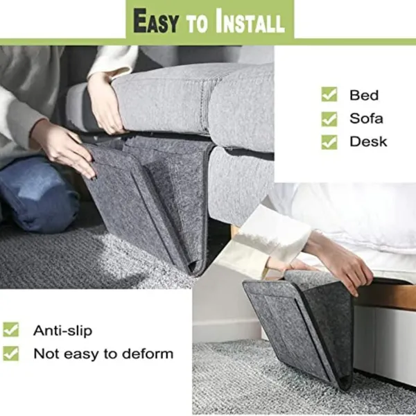 Bedside_Pocket_Caddy_Bed_Organizer,_Pocket_Organiser_Inside_with_5_Pockets_for_Organizing_Tablet_Magazine_Phone_Small_Things_Holder_(Grey,_Pack_Of_1)