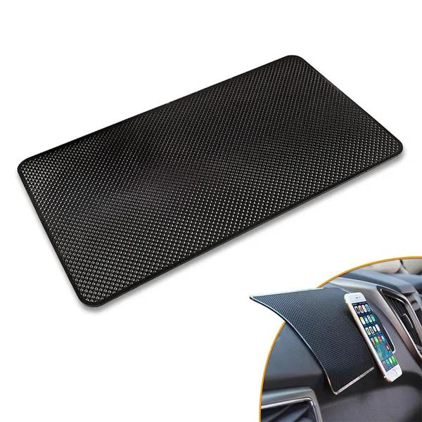 Rubber_Kma284_Car_Dashboard_Anti_Slip_Car_Pad_Non_Slip_Dashboard_Mat_Anti_Skid_Grip_Mount_For_All_Smartphone,Keychain(Black,Pack_of_1)(Small-19_X_12_X_0.1_Cm)