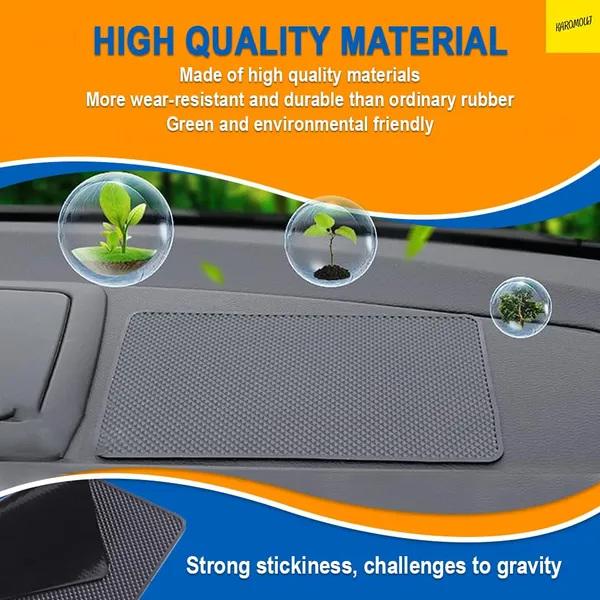 Rubber_Kma284_Car_Dashboard_Anti_Slip_Car_Pad_Non_Slip_Dashboard_Mat_Anti_Skid_Grip_Mount_For_All_Smartphone,Keychain(Black,Pack_of_1)(Small-19_X_12_X_0.1_Cm)
