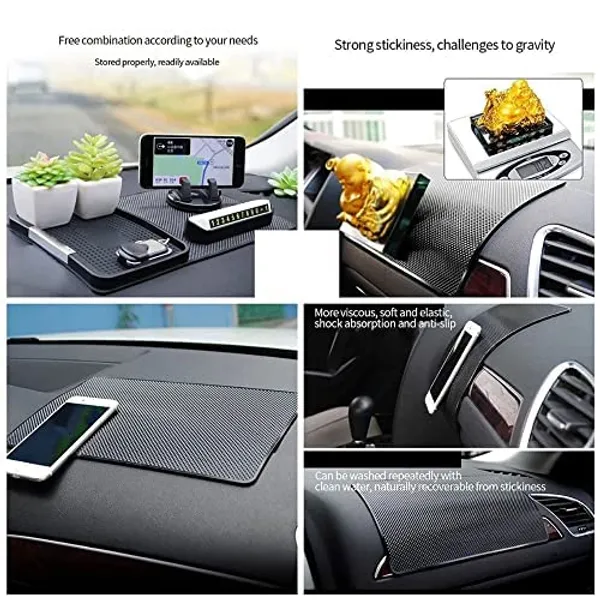 Rubber_Kma284_Car_Dashboard_Anti_Slip_Car_Pad_Non_Slip_Dashboard_Mat_Anti_Skid_Grip_Mount_For_All_Smartphone,Keychain(Black,Pack_of_1)(Small-19_X_12_X_0.1_Cm)