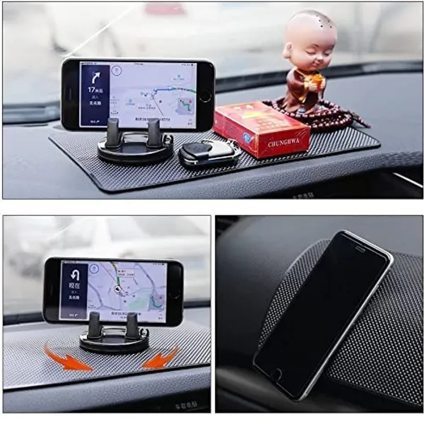 Rubber_Kma284_Car_Dashboard_Anti_Slip_Car_Pad_Non_Slip_Dashboard_Mat_Anti_Skid_Grip_Mount_For_All_Smartphone,Keychain(Black,Pack_of_1)(Small-19_X_12_X_0.1_Cm)