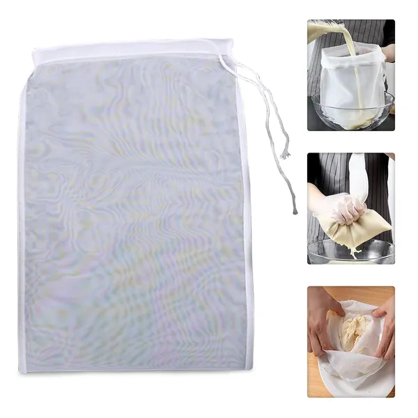 Nut_Milk_Bag_|Nylon_Filter_Cloth_|_Milk_Filter_Bag_|_Cheese_Cloth_Bag_for_Straining_Juice_as_Strainer,_Spice_Bag,_Paneer,_Curd,_Cheese,_Sprouting_Beans.White_(Pack_of_3)