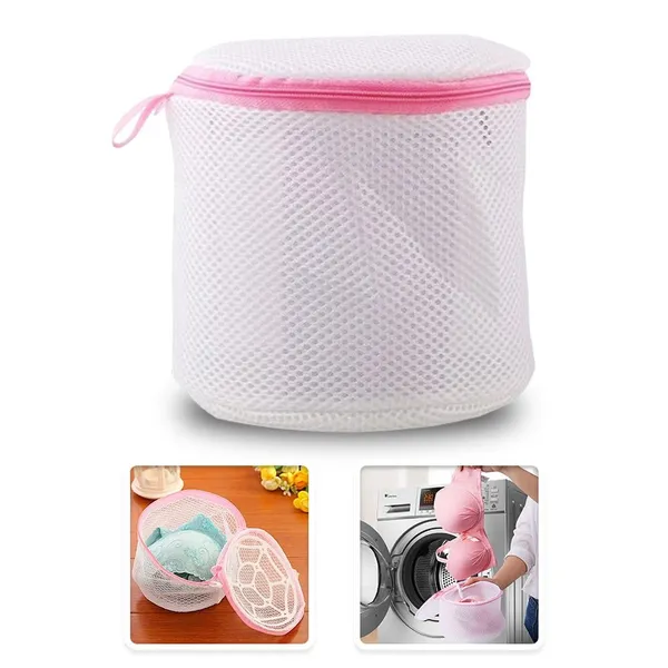 Round_cloth_washing_Laundray_bag_|_washing_net_bag_Pouch_|_Mesh_Laundry_Bag_with_rust_free_zipper_for_Washing_bra,_socks_and_underwear_(White,_Pack_of_1)