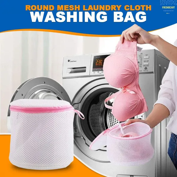 Round_cloth_washing_Laundray_bag_|_washing_net_bag_Pouch_|_Mesh_Laundry_Bag_with_rust_free_zipper_for_Washing_bra,_socks_and_underwear_(White,_Pack_of_1)