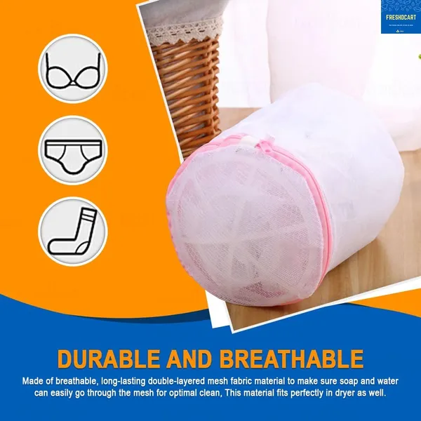 Round_cloth_washing_Laundray_bag_|_washing_net_bag_Pouch_|_Mesh_Laundry_Bag_with_rust_free_zipper_for_Washing_bra,_socks_and_underwear_(White,_Pack_of_1)