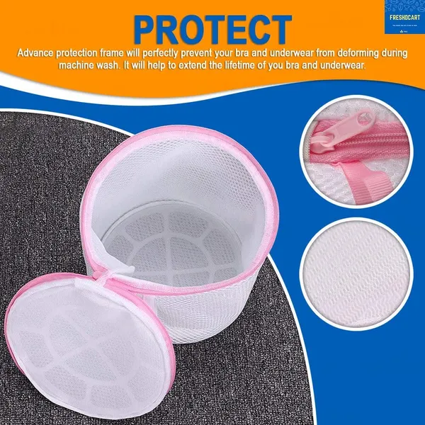 Round_cloth_washing_Laundray_bag_|_washing_net_bag_Pouch_|_Mesh_Laundry_Bag_with_rust_free_zipper_for_Washing_bra,_socks_and_underwear_(White,_Pack_of_1)