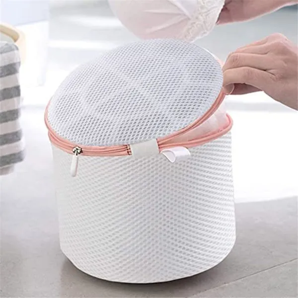 Round_cloth_washing_Laundray_bag_|_washing_net_bag_Pouch_|_Mesh_Laundry_Bag_with_rust_free_zipper_for_Washing_bra,_socks_and_underwear_(White,_Pack_of_1)