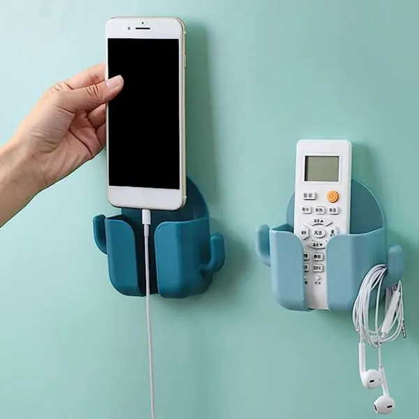 Wall_Mount_Phone_Holder_|_Mobile_Charging_Stand_with_2_Hook_Phone_Holder_for_Bedroom_Kitchen_Bathroom_Office_(Multicolor,Pack_of_4)