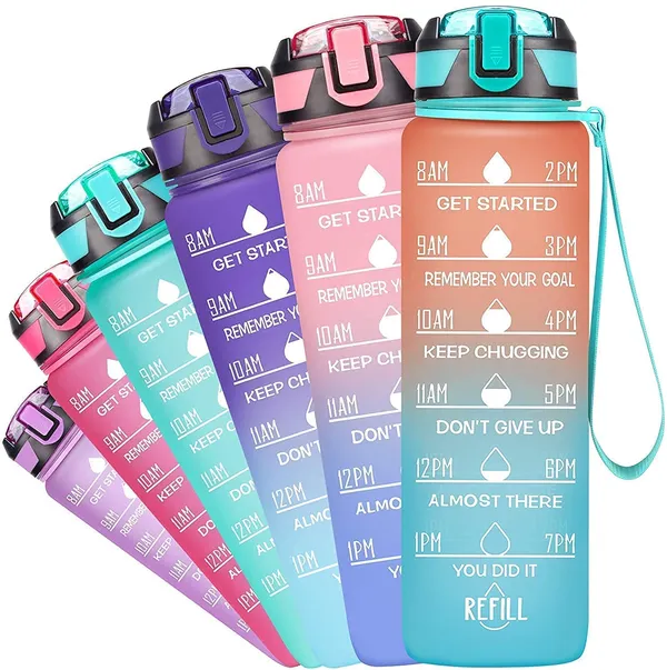 Plastic_Fdc_Unbreakable_Water_Bottle_Motivational_Time_MarkerSipper_Bottle_With_Straw,Water_Bottle_For_Gym_OfficeMobile_App_With_Drinking_Water_Reminder_(Multicolor,Pack_Of_1)1000ML