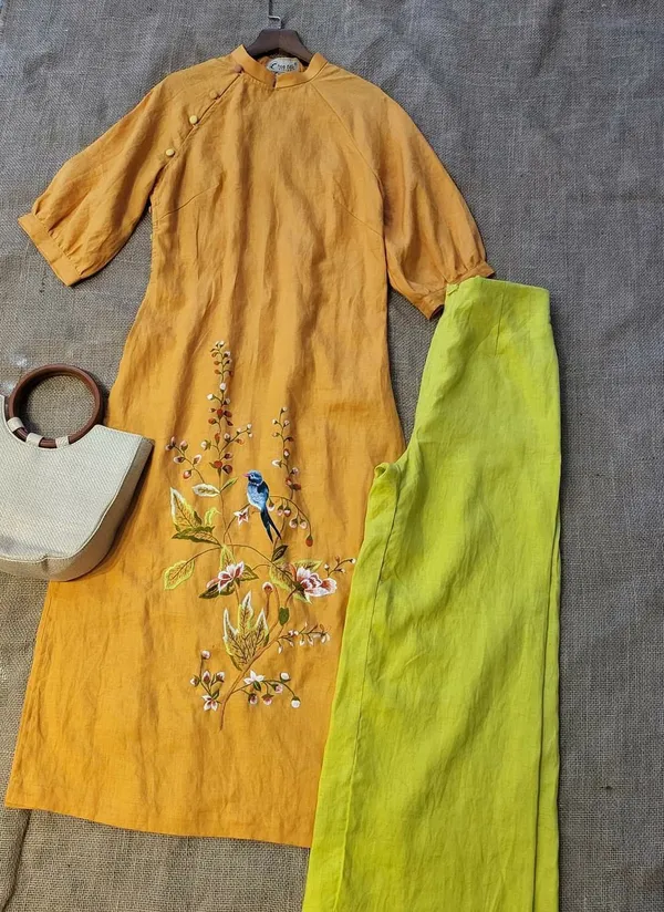 New_Summer_wear_cotton_lenin_co-ord_set