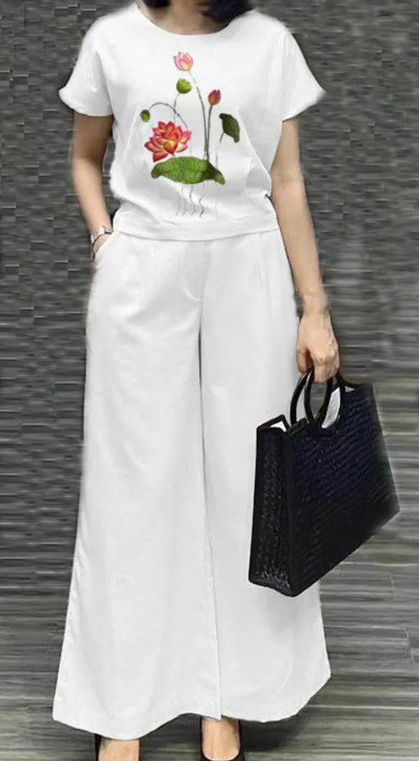 Elegent_Summer_cotton_lenin_co-ord_set