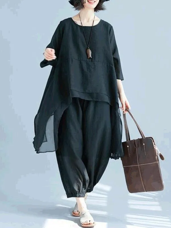 Elegent_Summer_cotton_lenin_co-ord_set