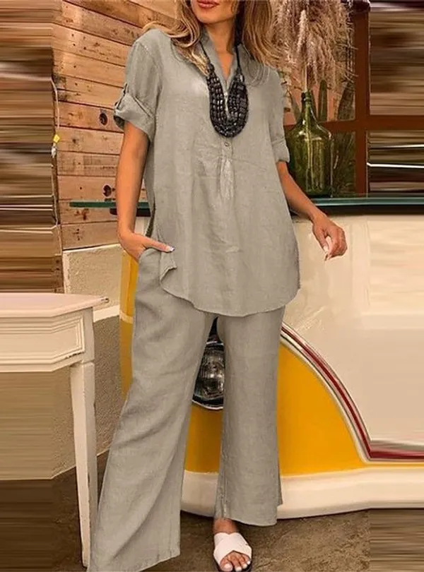 New_Summer_wear_cotton_lenin_co-ord_set