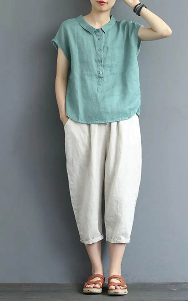Elegent_Summer_cotton_lenin_co-ord_set