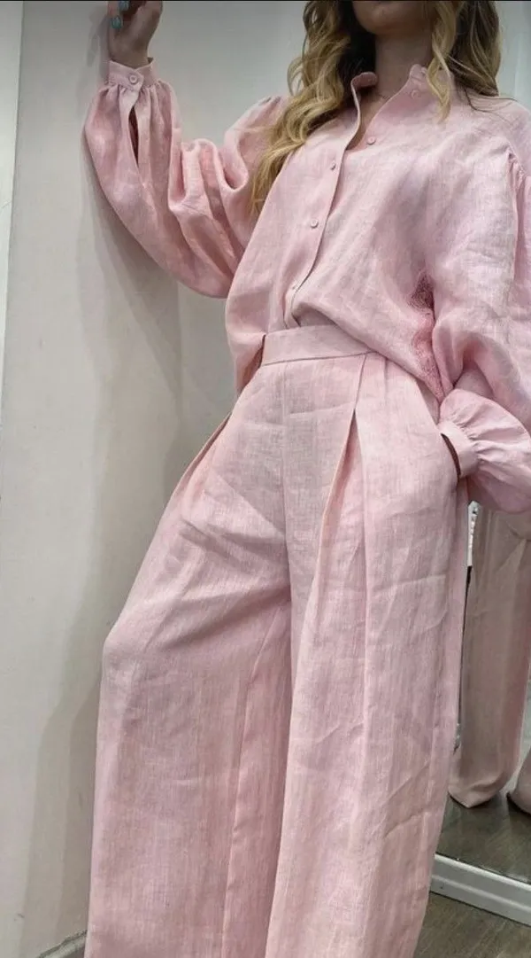 New_Summer_wear_cotton_lenin_co-ord_set