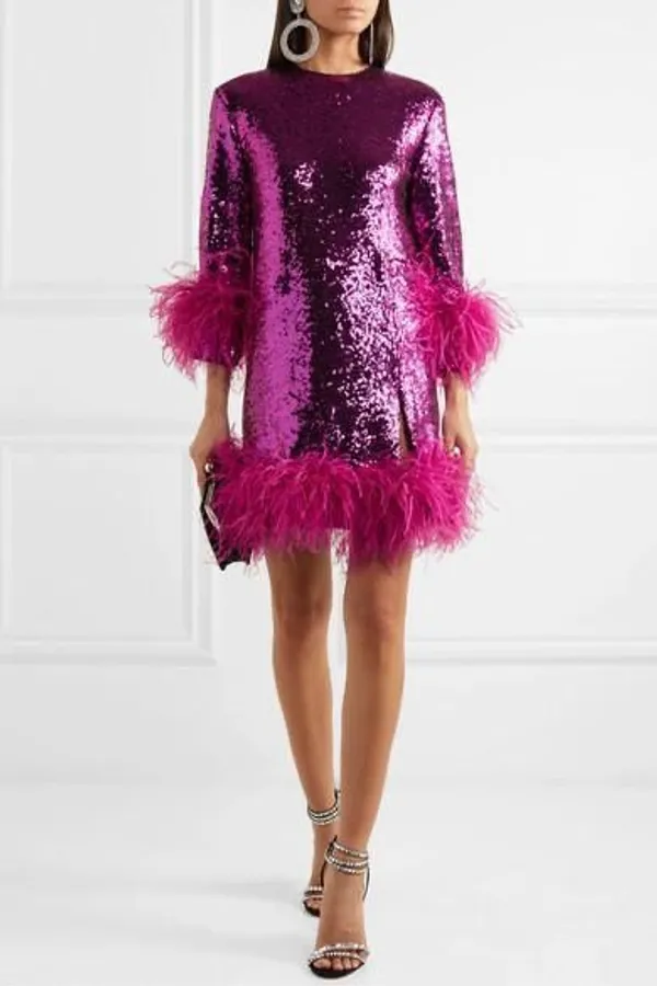 Pink_Seqnece_Dress_For_Women
