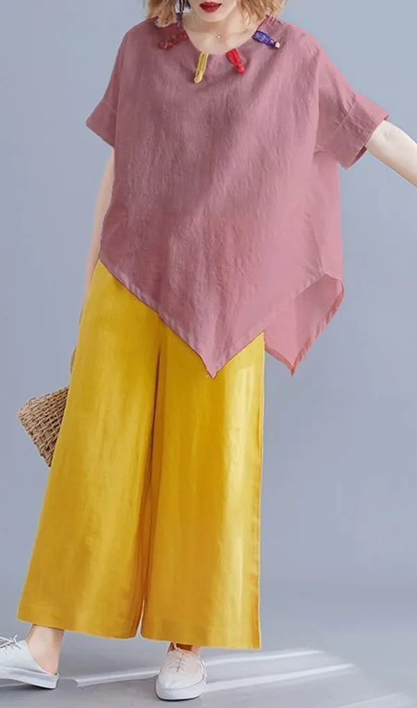 Elegent_Summer_cotton_lenin_co-ord_set