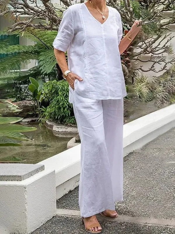 Elegent_Summer_cotton_lenin_co-ord_set