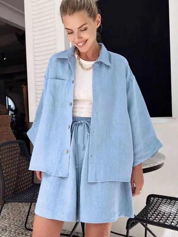 New_Summer_wear_cotton_lenin_co-ord_set