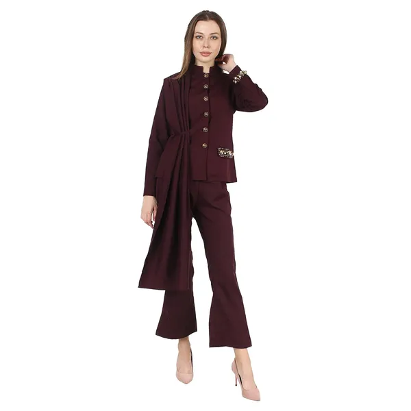 Velvet_Maroon_Shirt_For_Women