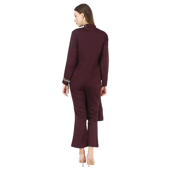Velvet_Maroon_Shirt_For_Women
