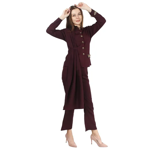 Velvet_Maroon_Shirt_For_Women