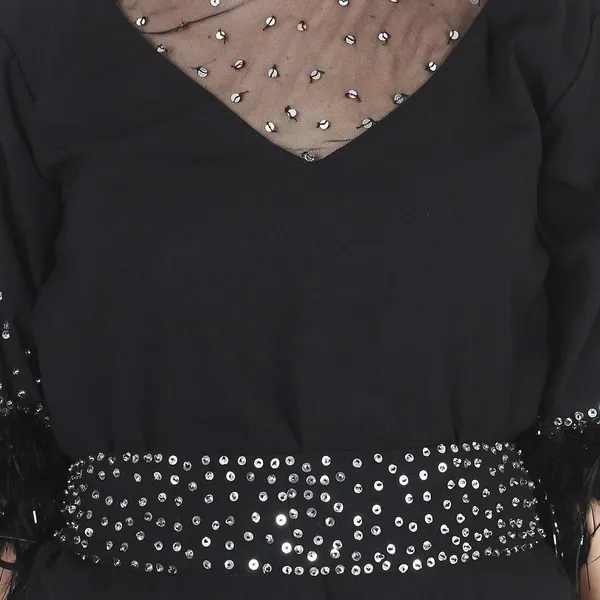 Women'S_Summer_Georget_Overall_Black_Silver_Embroidry_Cood_Set_Best_Look_This_Party_Season_|_High_Neck_|_Coode_Set