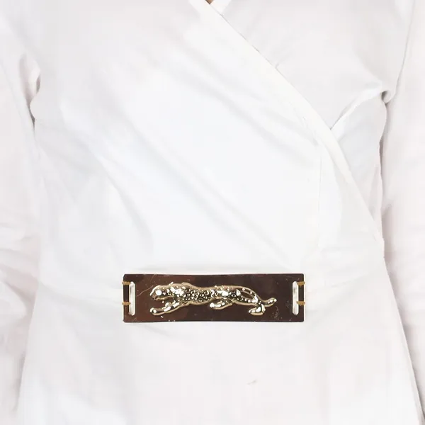 _Women'S_Summer_Georget_Overall_White_,_Lion_Buckel_|_High_Neck_|_Coode_Set